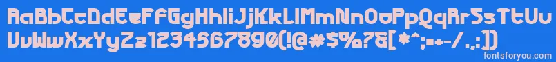 FuturexPhat Font – Pink Fonts on Blue Background