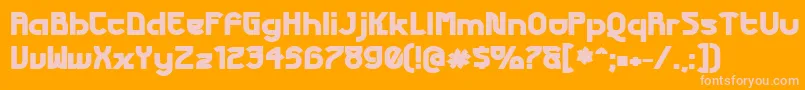 FuturexPhat Font – Pink Fonts on Orange Background