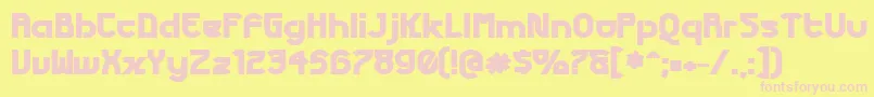 FuturexPhat Font – Pink Fonts on Yellow Background