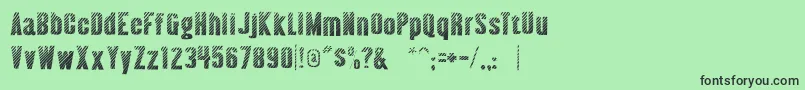 Шрифт Almontew – чёрные шрифты на зелёном фоне