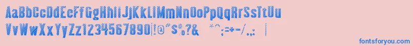 Almontew Font – Blue Fonts on Pink Background