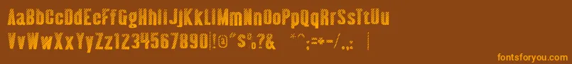 Almontew Font – Orange Fonts on Brown Background