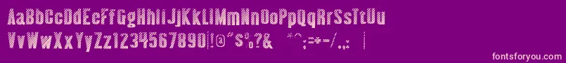 Almontew-Schriftart – Rosa Schriften auf violettem Hintergrund