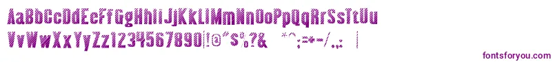 Almontew-Schriftart – Violette Schriften auf weißem Hintergrund