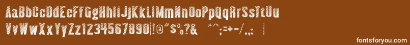 Almontew-fontti – valkoiset fontit ruskealla taustalla
