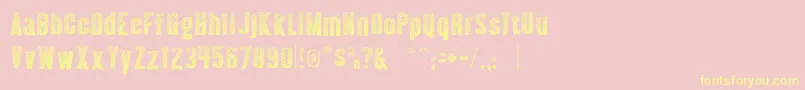 Almontew Font – Yellow Fonts on Pink Background