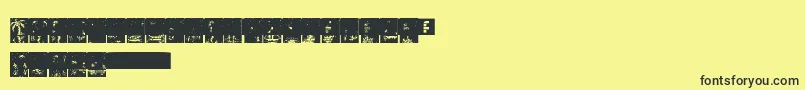 PixelianNights Font – Black Fonts on Yellow Background