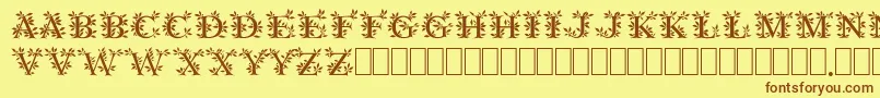 GayaneStoRegular Font – Brown Fonts on Yellow Background