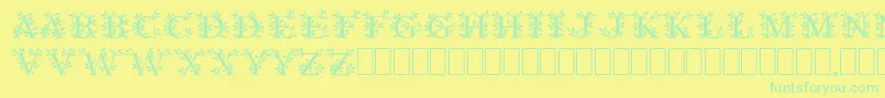GayaneStoRegular Font – Green Fonts on Yellow Background