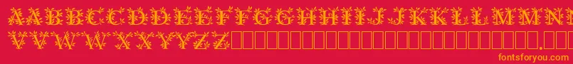 GayaneStoRegular Font – Orange Fonts on Red Background