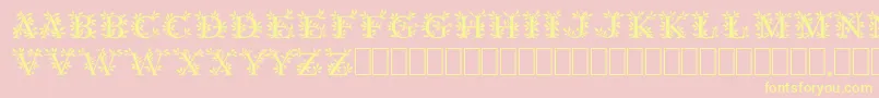 Police GayaneStoRegular – polices jaunes sur fond rose
