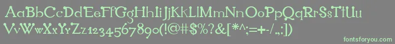 Pagani-fontti – vihreät fontit harmaalla taustalla