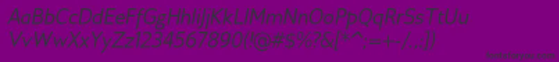 GilliusadfItalic Font – Black Fonts on Purple Background
