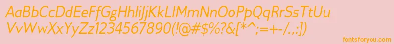 GilliusadfItalic Font – Orange Fonts on Pink Background
