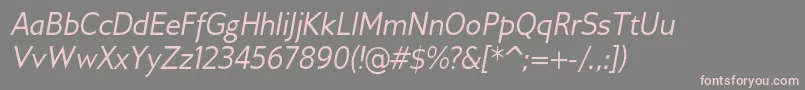 GilliusadfItalic Font – Pink Fonts on Gray Background