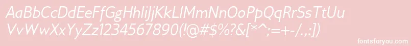 GilliusadfItalic Font – White Fonts on Pink Background