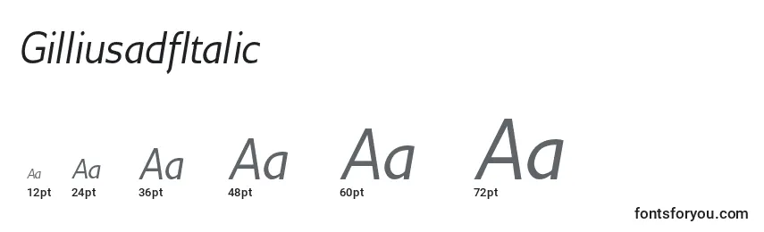 GilliusadfItalic Font Sizes