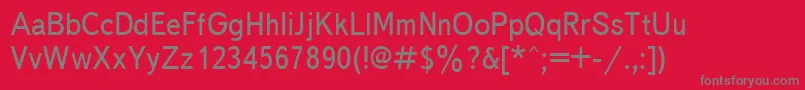 Textbook90n Font – Gray Fonts on Red Background