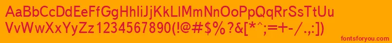 Textbook90n Font – Red Fonts on Orange Background