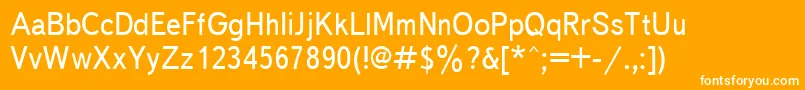 Textbook90n Font – White Fonts on Orange Background