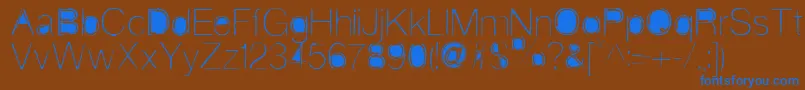 Stickfig Font – Blue Fonts on Brown Background