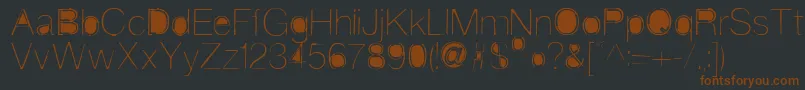 Stickfig-fontti – ruskeat fontit mustalla taustalla