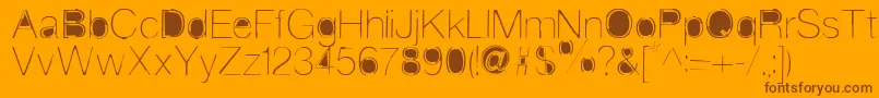 Stickfig Font – Brown Fonts on Orange Background