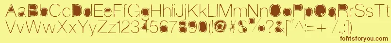 Stickfig Font – Brown Fonts on Yellow Background