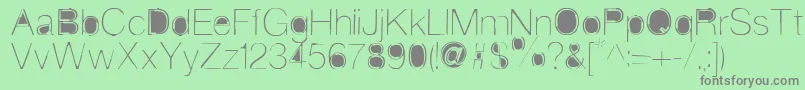 Stickfig Font – Gray Fonts on Green Background