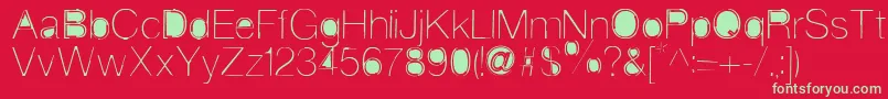 Stickfig Font – Green Fonts on Red Background