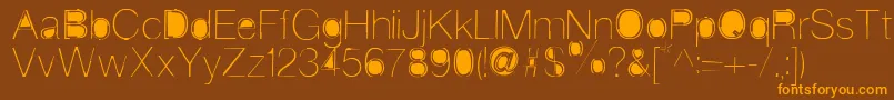 Stickfig Font – Orange Fonts on Brown Background