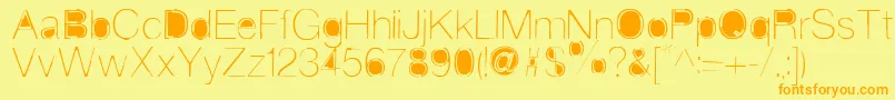 Stickfig Font – Orange Fonts on Yellow Background