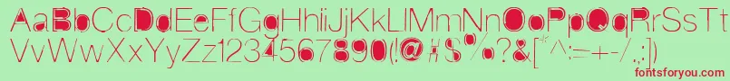 Stickfig Font – Red Fonts on Green Background