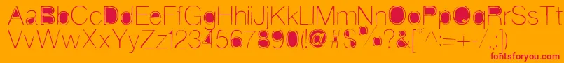 Stickfig Font – Red Fonts on Orange Background