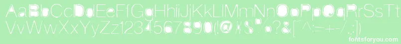 Stickfig Font – White Fonts on Green Background