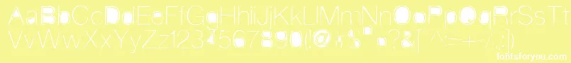 Stickfig Font – White Fonts on Yellow Background