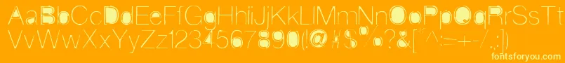 Stickfig Font – Yellow Fonts on Orange Background