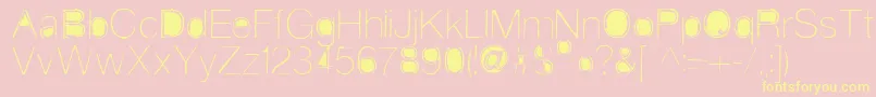 Stickfig Font – Yellow Fonts on Pink Background