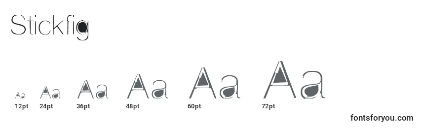 Stickfig Font Sizes