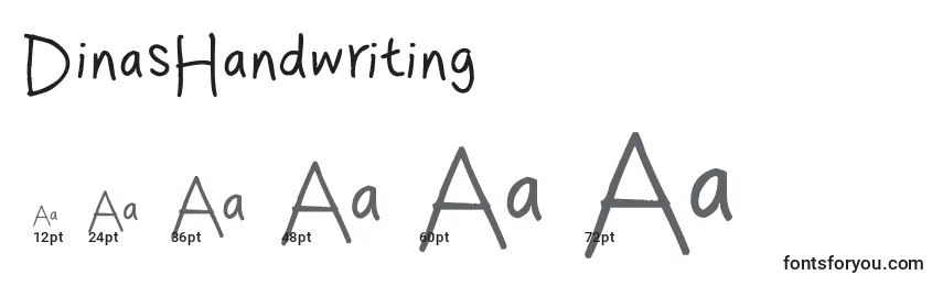 DinasHandwriting Font Sizes