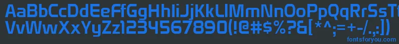 Domyouji Font – Blue Fonts on Black Background