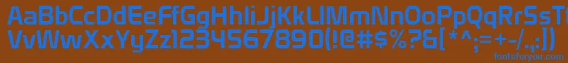 Domyouji Font – Blue Fonts on Brown Background