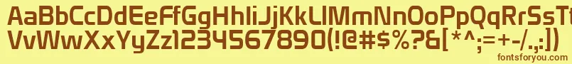 Domyouji Font – Brown Fonts on Yellow Background