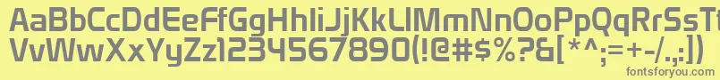 Domyouji Font – Gray Fonts on Yellow Background