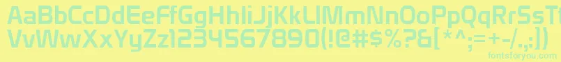 Domyouji Font – Green Fonts on Yellow Background
