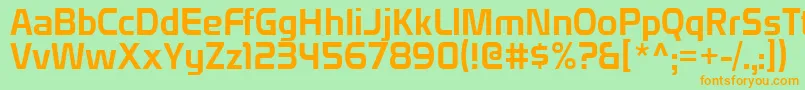 Domyouji Font – Orange Fonts on Green Background