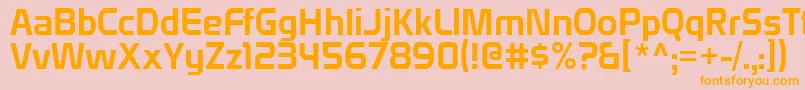 Domyouji Font – Orange Fonts on Pink Background
