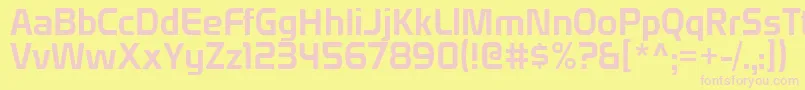 Domyouji Font – Pink Fonts on Yellow Background
