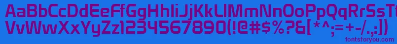 Domyouji Font – Purple Fonts on Blue Background