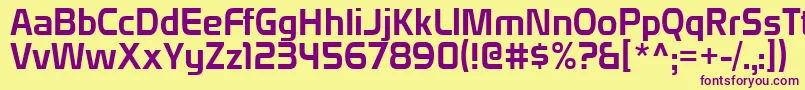 Domyouji Font – Purple Fonts on Yellow Background